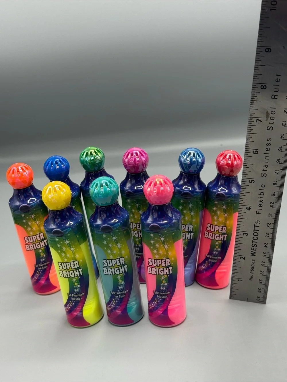 SUPER BRIGHT Mini Bingo Dauber Dabber Ink 9 Pack Mixed Colors NEW Colorful